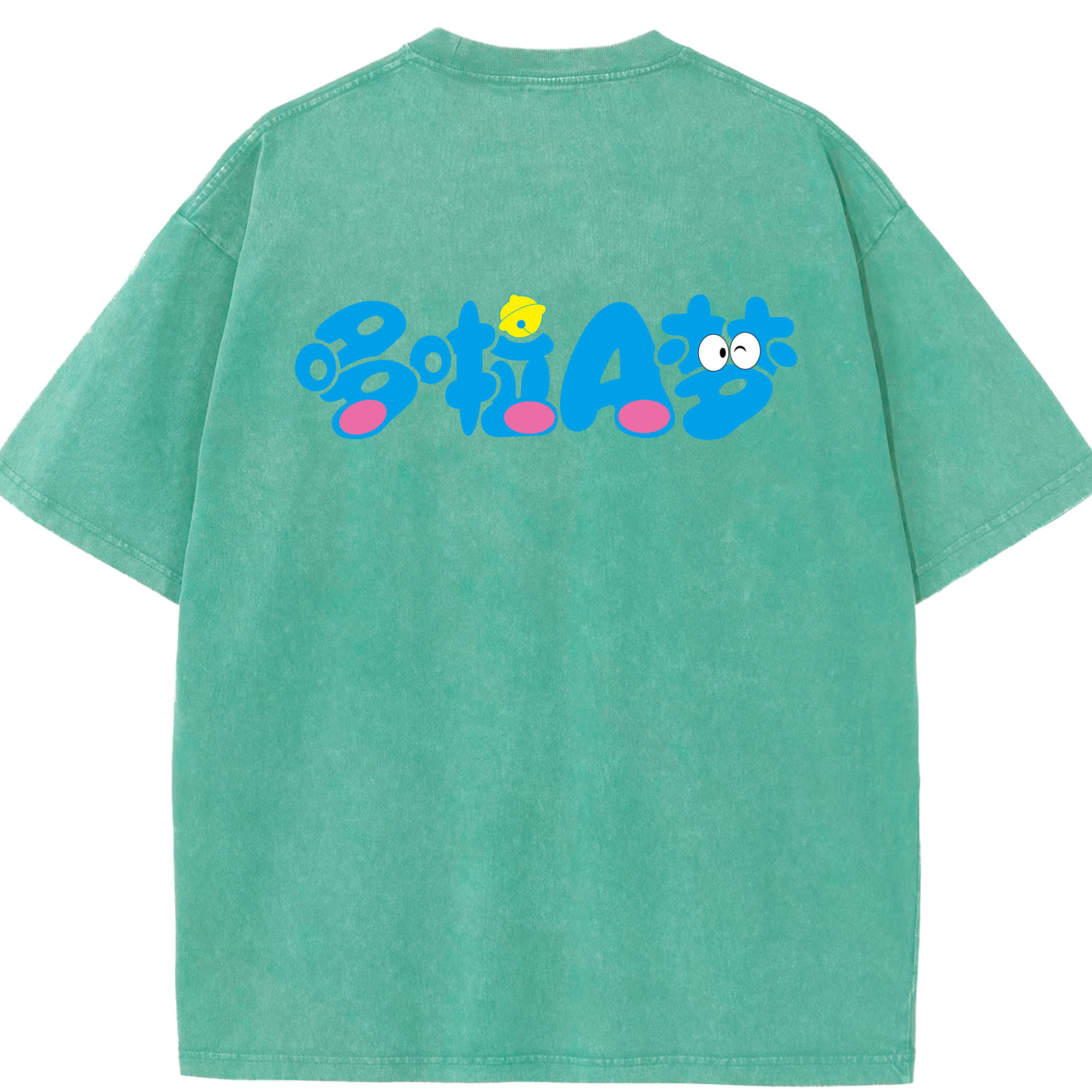 （画像用） ドラえもん Doraemon 綿100% ヴィンテージ風 半袖Tシャツ（背面プリント）